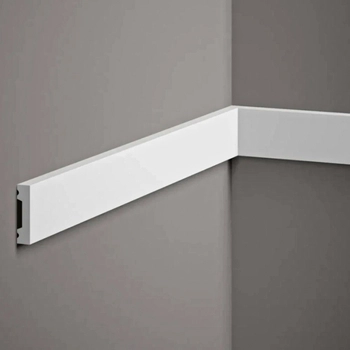 Listwa ścienna MD011 biała wym. 200 x 1 x 4 cm, z PolyForce