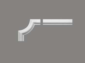 Biały Narożnik MDD332-13 z ProFoam, wymiary 15.5 x 4.1 x 15.5 cm