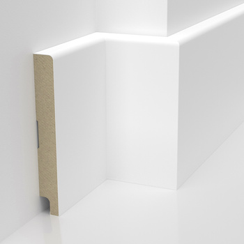 Listwa MDF biała z powłoką wodoodporną, lakierowana, 20 cm, TRIO 12 cm