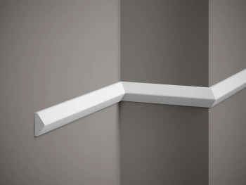 Biała Listwa Ścieniowa PolyForce QL023 o wymiarach 200 x 1.9 x 4 cm