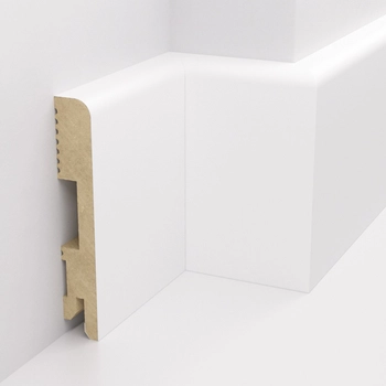 PRÓBKA 20 CM - Listwa przypodłogowa MDF lakierowana biała FOGE - LB1 10cm