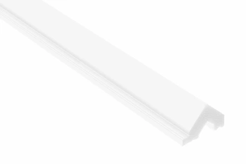 Białe Zakończenie Lewe Panelu Ściennego PolyForce WP003LT o wymiarach 200 x 1.6 x 2.1 cm