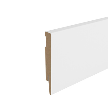 PRÓBKA 20 CM - Listwa przypodłogowa MDF - DUO 12cm - Biała Premium