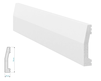 Listwa przypodłogowa i naścienna Krome PN7015 (240 cm x 7 cm x 1,5 cm) polistyren pokryty polimerem