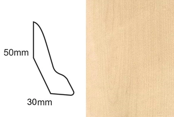 Listwa przypodłogowa fornirowana lakierowana LP60 (240 cm x 5 cm x 3 cm) klon
