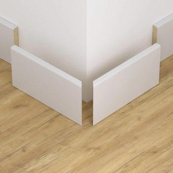 Narożnik zewnętrzny do listwy przypodłogowej biały TRIO R5 - 12cm