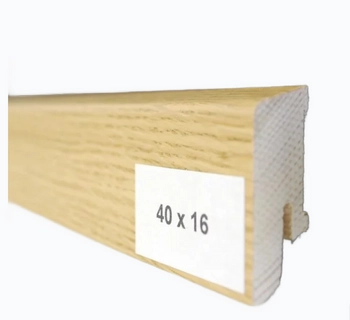 Drewniana listwa przypodłogowa lakierowana 40/16 (240 cm x 4 cm x 1,6 cm) DĄB EUROPEJSKI