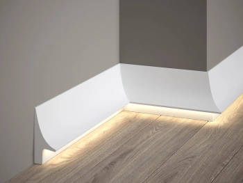 Biała Listwa LED PolyForce QL007 o wymiarach 200 x 4 x 9.3 cm