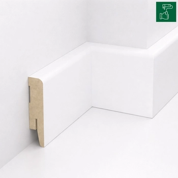 Listwa przypodłogowa MDF TRIO R5, do malowania, 8cm