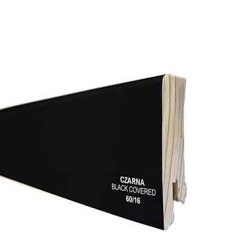 Listwa przypodłogowa 60/16 czarna black covered (240 cm x 6cm x 1,5cm)