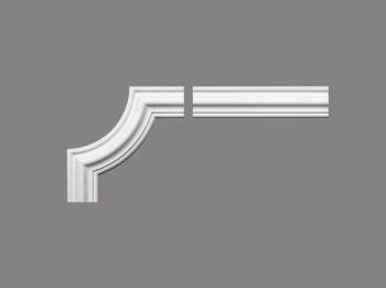 Narożnik ProFoam MDD308-12 w kolorze białym, wymiary 24 x 6.5 x 24 cm