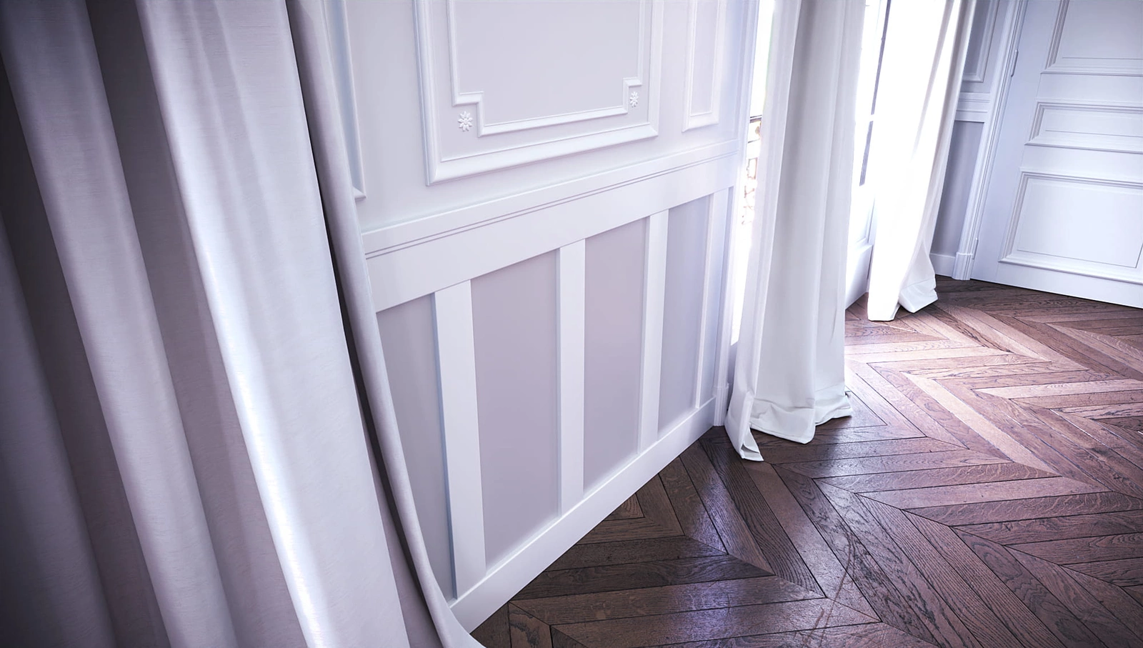 Lakierowana Boazeria Angielska PRIME-1 - zestaw z listwą przypodłogową i wieńcem - wymiary 200 x 127,5 cm pol_pl_Lakierowana-boazeria-angielska-PRIME-2-zestaw-listew-boazeryjnych-MDF-wymiary-200-x-127-cm-3512_2