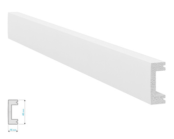 Biała Listwa Ścienno-Podłogowa Krome PN4016 z Polistyrenu o Wysokiej Gęstości (240 cm x 4 cm x 1,6 cm), Odporna na Wilgoć i Grzyby