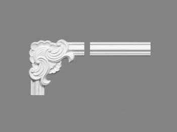 Narożnik ProFoam MDD308-11 w kolorze białym o wymiarach 27 x 6.5 x 27 cm