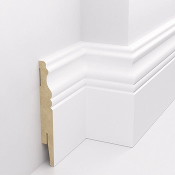PRÓBKA 20 CM - Listwa przypodłogowa MDF - ALEXA 12cm - Biała Premium