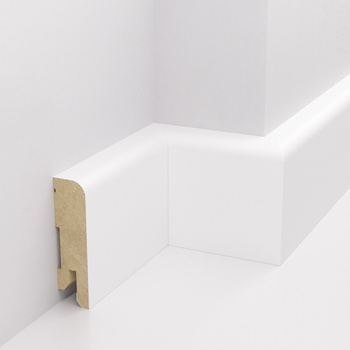 Biała Listwa Podłogowa z MDF Lakierowana FG-LB1 6cm