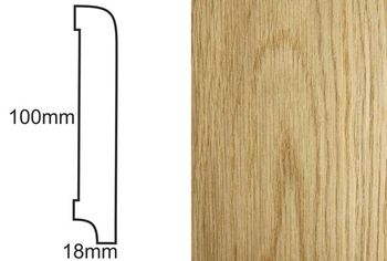 Listwa przypodłogowa fornirowana lakierowana CP100 R10 (240 cm x 10 cm x 1,8 cm) dąb