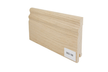 Surowa listwa dębowa przypodłogowa (240 cm x 9,5 cm x 1,4 cm) Europejski Dąb