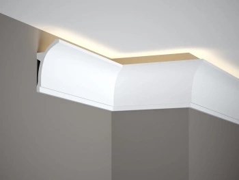 Biała Listwa Świetlna MDB100 z ProFoam, wymiary 200 x 5 x 10 cm