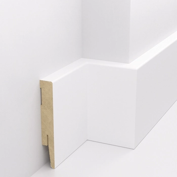 PRÓBKA 20 CM - Listwa przypodłogowa MDF - PRIMA 10cm - Biała Premium