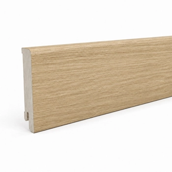 PRÓBKA 20 CM - Listwa przypodłogowa drewniana 80x18 mm - dąb lakierowany