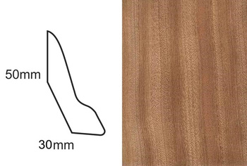 Nielakierowana listwa podłogowa fornirowana sapella LP60 (240 cm x 5 cm x 3 cm)