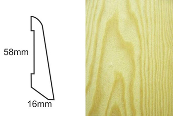Listwa przypodłogowa fornirowana lakierowana LS58 (240 cm x 5,8 cm x 1,6 cm) sosna