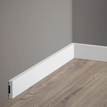 Listwa przypodłogowa MD011 biała wym. 200 x 1 x 4 cm, z PolyForce