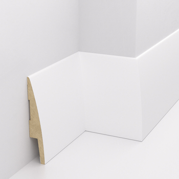 Listwa przypodłogowa MDF, Biała Premium, 8cm, MX-LUNA