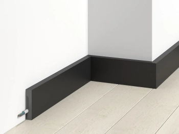 Listwa przypodłogowa MD359B czarna wym. 200 x 1.6 x 7 cm, z PolyForce