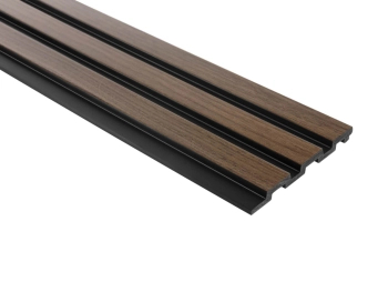 Lamela ścienna L0204T w kolorze ciemny dąb, wym. 200 x 1.2 x 12.1 cm, z PolyForce