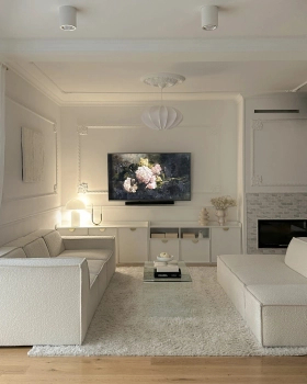 Piękny salon w stylu modern classic – Lekkość i elegancja