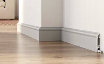 Listwa przypodłogowa Premium Floor Durofit PF082G Szara RAL 7047 8 cm