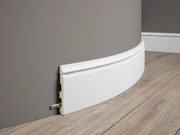 Listwa przypodłogowa elastyczna MD360F biała wym. 200 x 1.8 x 13.7 cm, z Flex