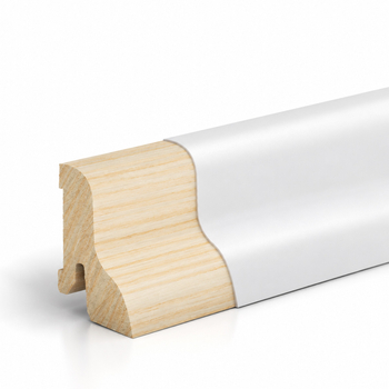 Listwa przypodłogowa 40x22 mm - świerkowa Premium – biała, powłoka Polyblend, 4cm