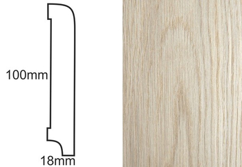 Listwa przypodłogowa fornirowana nielakierowana CP100 R10 (240 cm x 10 cm x 1,8 cm) dąb