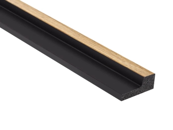 Prawe zakończenie lameli L0105RT w kolorze naturalnym dąb, wym. 200 x 1.2 x 12 cm, z PolyForce
