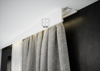 Maskownica Karnisza Creativa LK-01 biała, wym. 300 x 10 x 4 cm, LIGHTBLOCKER