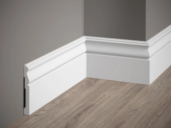 Listwa przypodłogowa MD095 biała wym. 200 x 1.5 x 12 cm, z PolyForce