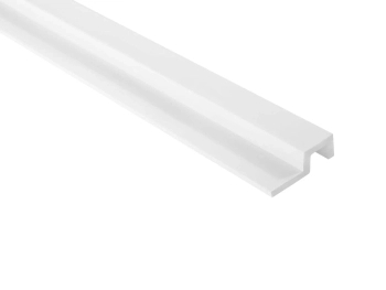 Zakończenie lameli prawe L0301RP białe RAL 9003, wym. 270 x 2 x 6.2 cm, z PolyForce
