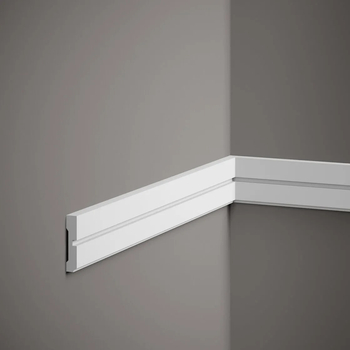 Listwa ścienna MDD414 biała wym. 200 x 1.1 x 5.1 cm, z ProFoam