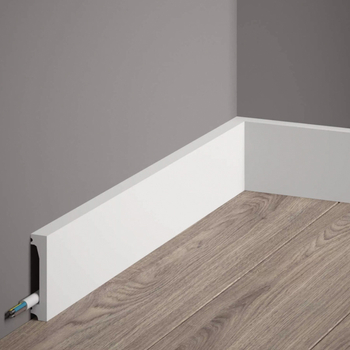 Listwa przypodłogowa MD032 biała wym. 200 x 1.3 x 6 cm, z PolyForce