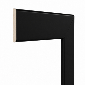 Opaska drzwiowa 3 szt. komplet, listwa maskująca MDF czarna, obramowanie drzwi 6 cm