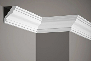Listwa przysufitowa MDB064 biała wym. 200 x 6.8 x 6.4 cm, z ProFoam
