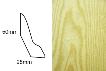Listwa przypodłogowa fornirowana lakierowana LP60 (240 cm x 5 cm x 3 cm) sosna