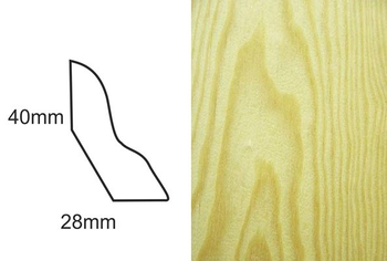 Listwa przypodłogowa fornirowana nielakierowana LP50 (230 cm x 4 cm x 2,8 cm) sosna