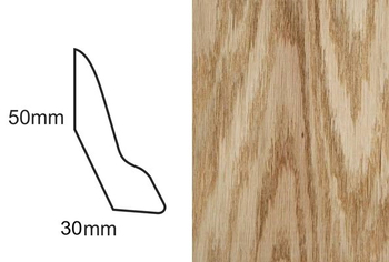 Listwa przypodłogowa fornirowana nielakierowana LP60 (240 cm x 5 cm x 3 cm) dąb czerwony
