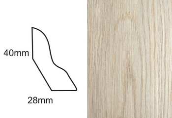 Listwa przypodłogowa dąb fornirowana nielakierowana LP50 (200 cm x 4 cm x 2,8 cm)