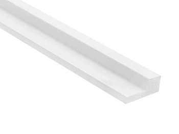 Zakończenie lameli L0101R białe wym. 270 x 1.2 x 2.9 cm, z PolyForce