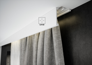 Maskownica Karnisza Creativa LK-02 biała, wym. 200 x 15 x 4.5 cm, LIGHTBLOCKER